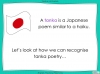 Tanka Poetry - Year 7 Teaching Resources (slide 4/20)